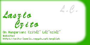 laszlo czito business card